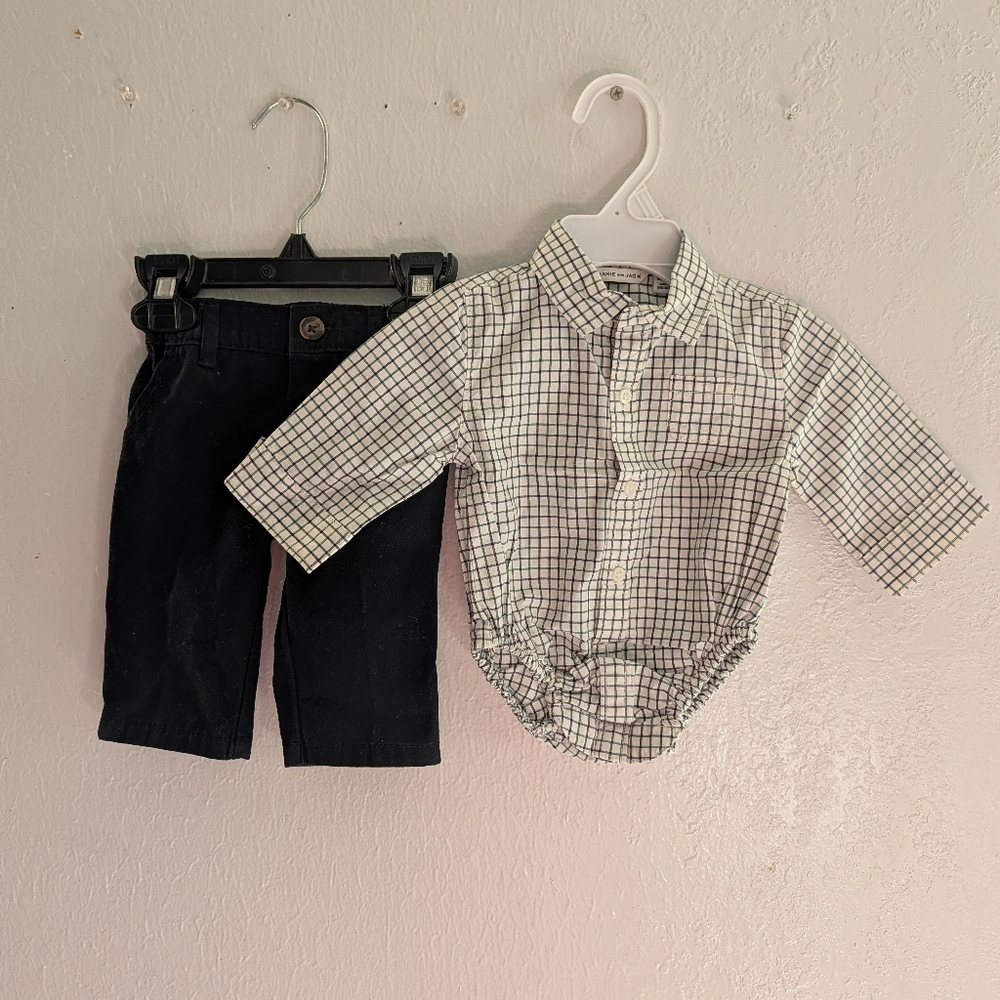 Baby Striped Bodysuit And Black Pant